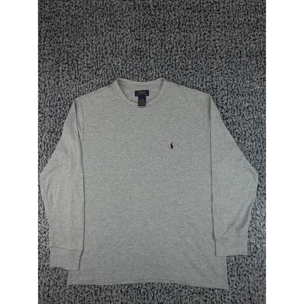 Polo Ralph Lauren Waffle Knit‎ Shirt Mens XL Grey Long Sleeve Thermal